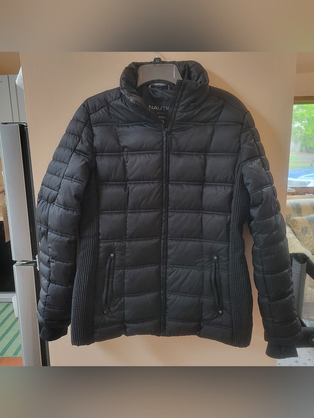 Nautica Black Water Resistant Puffer Jacket